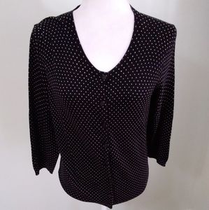 Talbots Polka Dot Cardigan